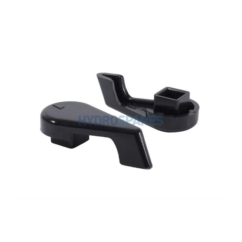 Top Access Control Valve 1" Handle Black - Notched