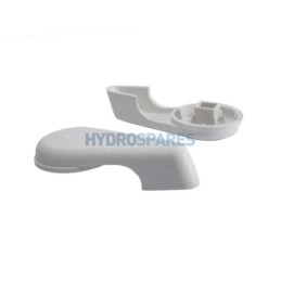 Top Access Control Valve 2" Handle White - Textured