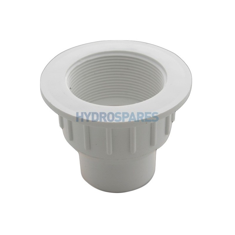 50mm Spigot Suction Nut (10) 2" Thread, White PVC