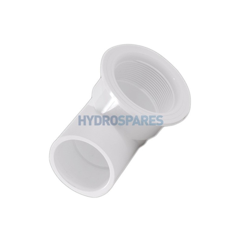 Suction Nut 90°  Elbow PVC 50mm ID x 2" OD White