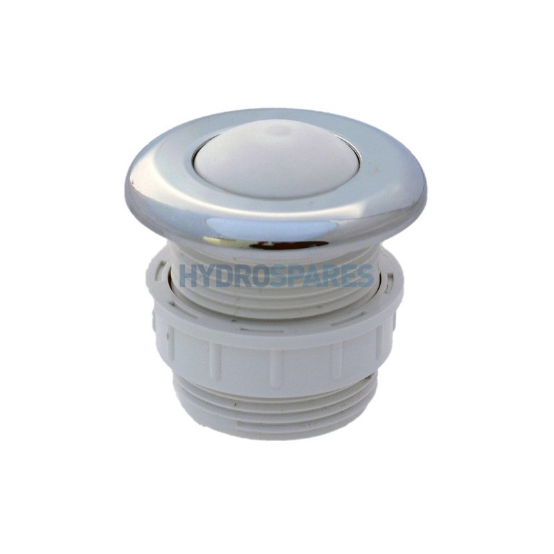 Air Button - Chrome 47mmØ (Square Edge) Waterproof Membrane - HoleØ 36mm