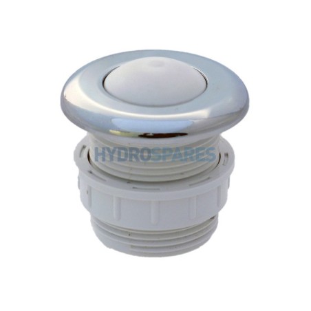 Air Button - Chrome 47mmØ (Square Edge) Waterproof Membrane - HoleØ 36mm