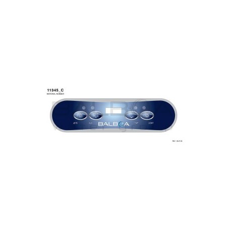 Balboa | Top Side Panel ML400 - Jets Aux Temp Light