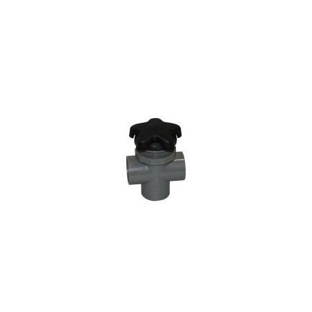 Passion | Diverter Valve - 1 1/2" S x 1 1/2" S x 1 1/2" S Star Handle Black