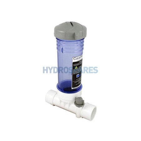 Feeder - Clearwater Inline Chlorinator  2.0" Sockets