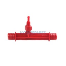 Ozone - Injector - Red PVDF 0684-K 3/4"RB x 1/4" Cap