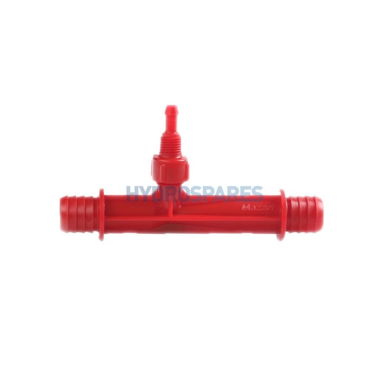 Ozone - Injector - Red PVDF 0684-K 3/4"RB x 1/4" Cap