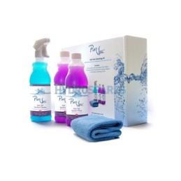 Pure-Spa Hot Tub Cleaning Kit Flush (x2), Surface Spray (x1) + Cloth