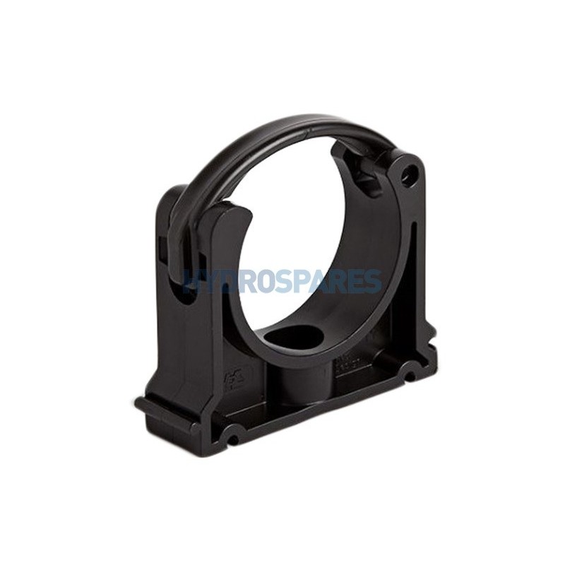 Pipe Clip - 3.0"/90mm Black - Type C with gate - P/P