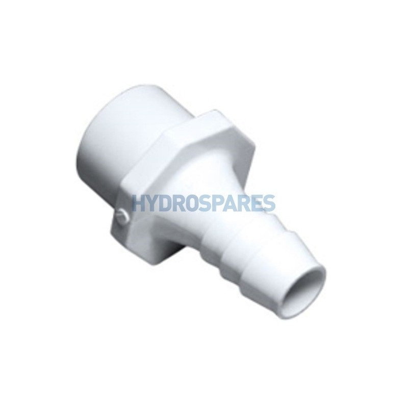 Adapter - Barbed  IMP White 1" Spigot / ¾" S x ¾" RB PVC