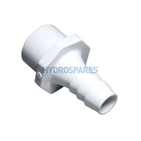 Adapter - Barbed  IMP White 1" Spigot / ¾" S x ¾" RB PVC