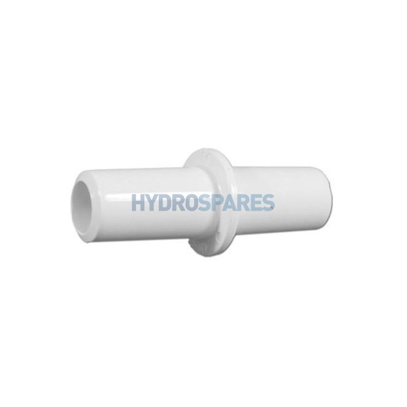 Coupler - Equal Spigot  3/4"  White - PVC - Smooth Barb