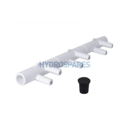 Manifold - 3/4" - 6 Barb  3/4"3/8" Smo Barb - Ribbed Spigot x Spigot