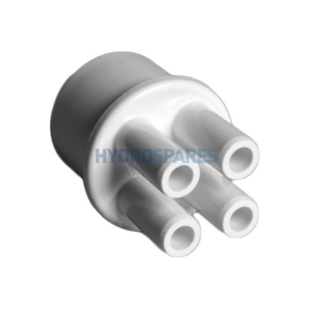 Manifold End Cap - 1.0" - 4 Barb 3/8" Smo Barb - Spigot