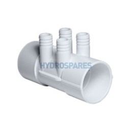 Manifold - 2.0" - 4 Barb 3/4" Rib Barb - Socket x Socket