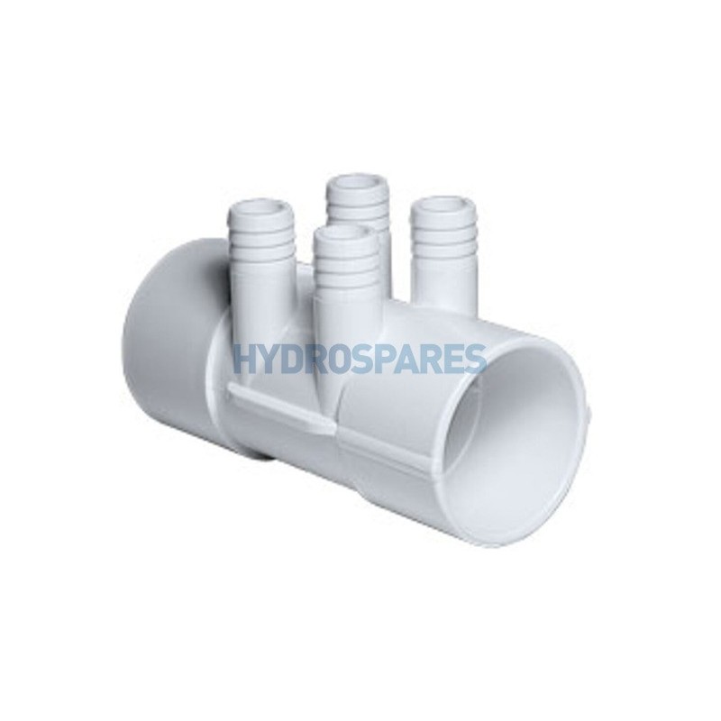 Manifold - 2.0" - 4 Barb 3/4" Rib Barb - Socket x Socket