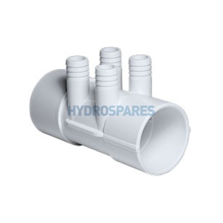 Manifold - 2.0" - 4 Barb 3/4" Rib Barb - Socket x Socket