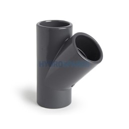 Tee - 45° Equal Wye   IMP - Grey 1.0" - PVC