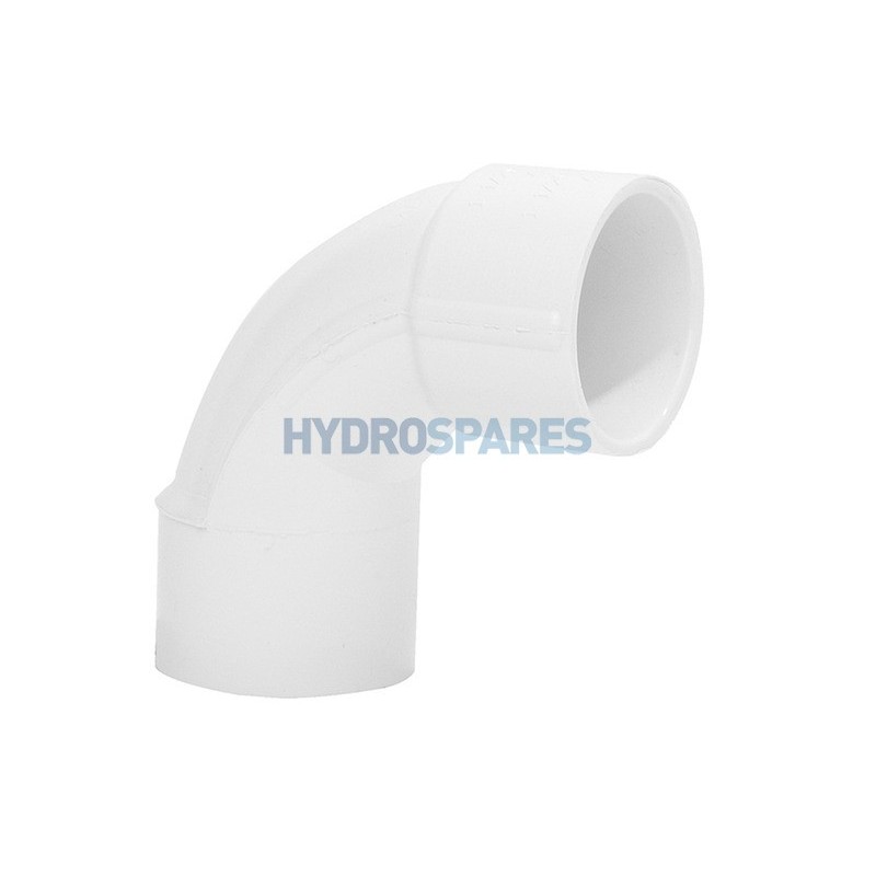 Elbow - 90° Swept Street  IMP White, 2.5" Socket x 2" Spigot PVC