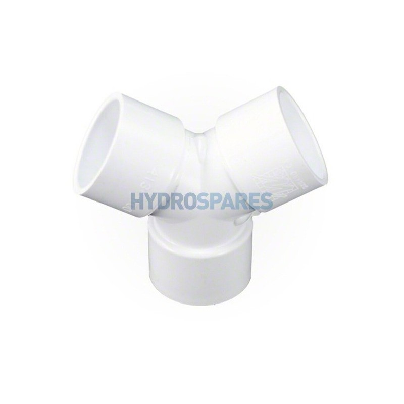 Tee - 120° Equal Wye  IMP - White 1.5" - PVC