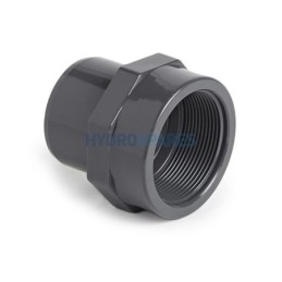 Adaptor - Male Plain/Female Threaded Grey 32mm x 1" PVC