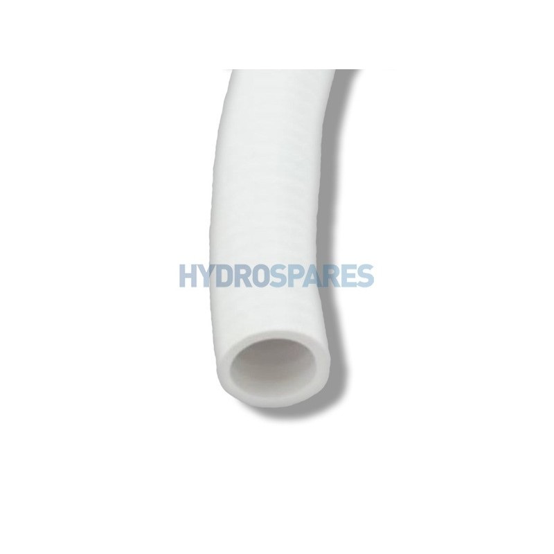 24.5mm Flexible Braided PVC Pipe White 1m 24.5mm ID (for V Jets)