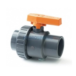 Ball Valve (MET) Single Union - 32mm Soc x Soc Grey PVC