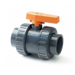 Ball Valve (MET) Double Union - 32mm Soc x Soc Grey PVC