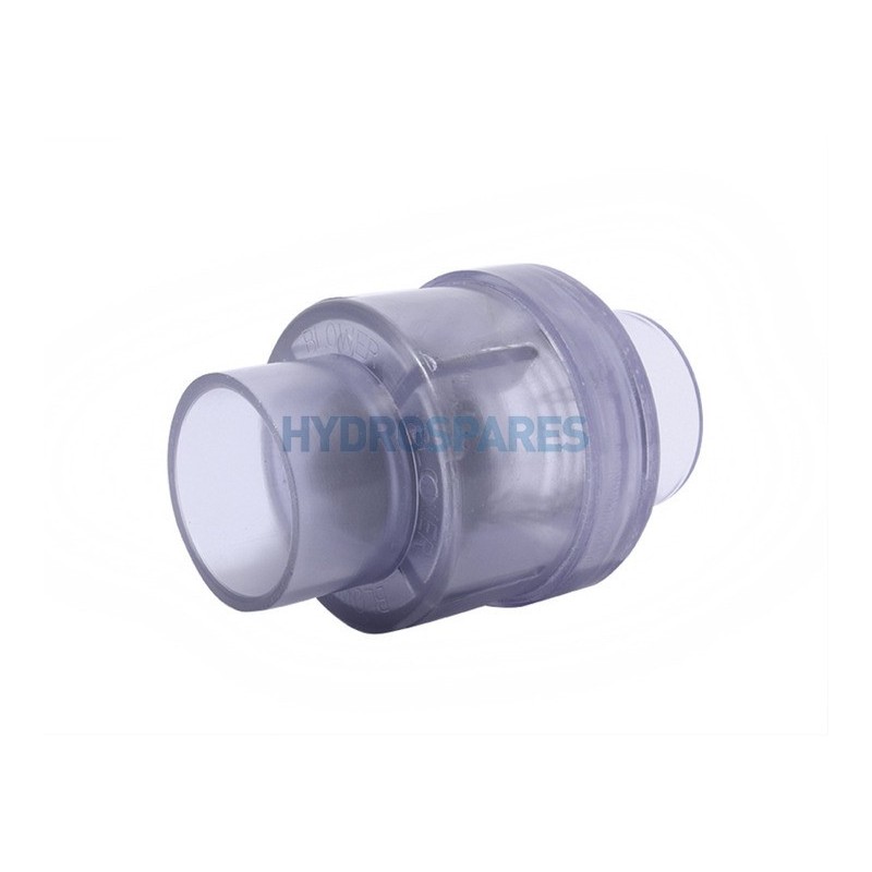 Check Valve 1.50" Clear - 1/4lb spring