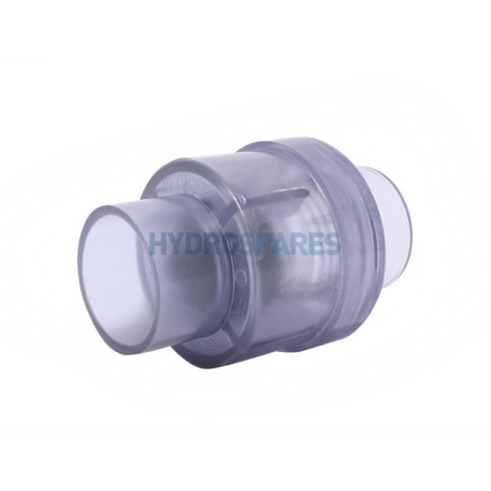 Check Valve 1.50" Clear - 1/4lb spring