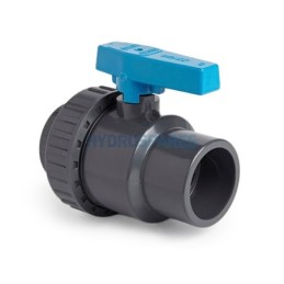 Ball Valve (IMP) Single Union - 1.0" Soc x Soc Grey PVC